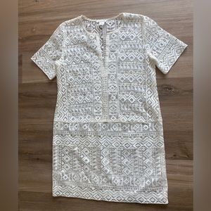 Club Monaco white lattice eyelet dress